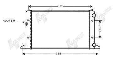 58002160 VAN Wezel radiador refrigeración del motor