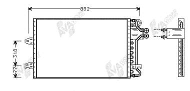 Condensador aire acondicionado 58005140 VAN Wezel