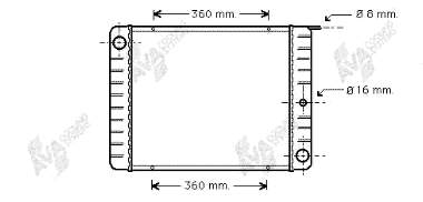 Radiador refrigeración del motor 59002038 VAN Wezel