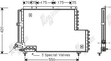 Condensador aire acondicionado 59005081 VAN Wezel