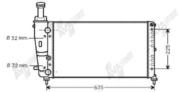 46430837 Fiat/Alfa/Lancia radiador refrigeración del motor