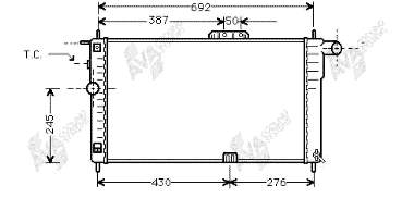 81002001 VAN Wezel radiador refrigeración del motor