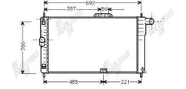 81002004 VAN Wezel radiador refrigeración del motor