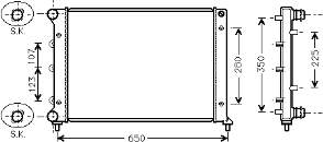 01002078 VAN Wezel radiador refrigeración del motor