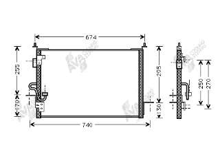 Condensador aire acondicionado JRB100790 Land Rover