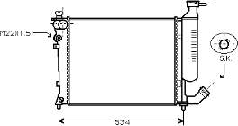 09002154 VAN Wezel radiador refrigeración del motor