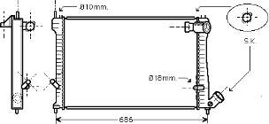 Radiador refrigeración del motor 9002165 VAN Wezel