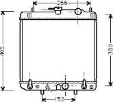 Radiador refrigeración del motor 11002045 VAN Wezel