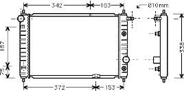 81002008 VAN Wezel radiador refrigeración del motor