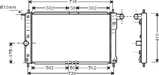 81002016 VAN Wezel radiador refrigeración del motor