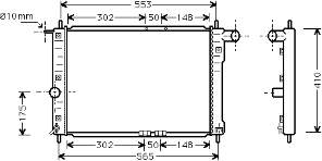 81002039 VAN Wezel radiador refrigeración del motor