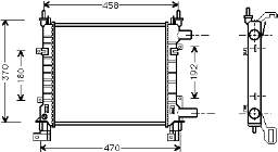 18002260 VAN Wezel radiador refrigeración del motor