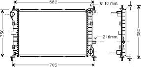 18002264 VAN Wezel radiador refrigeración del motor