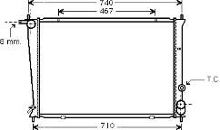 Radiador refrigeración del motor 82002053 VAN Wezel