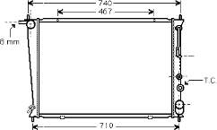 82002054 VAN Wezel radiador refrigeración del motor