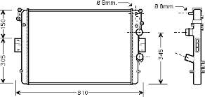 28002042 VAN Wezel radiador refrigeración del motor