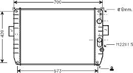 28002050 VAN Wezel radiador refrigeración del motor