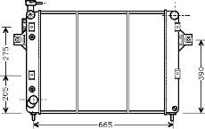 Radiador refrigeración del motor 21002017 VAN Wezel