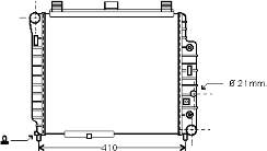 Radiador refrigeración del motor 30002238 VAN Wezel