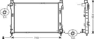 30002288 VAN Wezel radiador refrigeración del motor