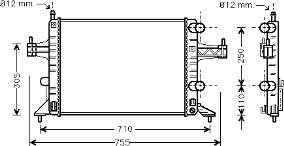 37002303 VAN Wezel radiador refrigeración del motor