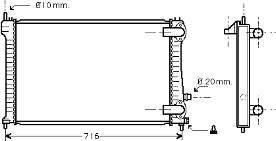 40002196 VAN Wezel radiador refrigeración del motor