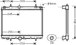 40002198 VAN Wezel radiador refrigeración del motor