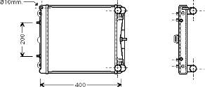 Enfriador de motor izquierdo 74002037 VAN Wezel