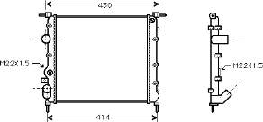 43002260 VAN Wezel radiador refrigeración del motor