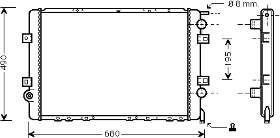 43002264 VAN Wezel radiador refrigeración del motor