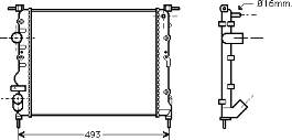 43002271 VAN Wezel radiador refrigeración del motor