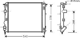 43002272 VAN Wezel radiador refrigeración del motor