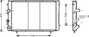 Radiador refrigeración del motor 43002274 VAN Wezel