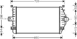 43004277 VAN Wezel radiador de aire de admisión