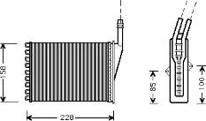 43006249 VAN Wezel radiador de calefacción