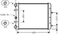 76002005 VAN Wezel radiador