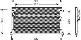 Condensador aire acondicionado 51005040 VAN Wezel