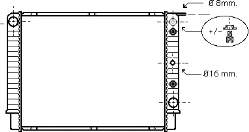 Radiador refrigeración del motor 3547146 Volvo
