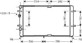 58002180 VAN Wezel radiador refrigeración del motor