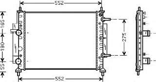 Radiador refrigeración del motor 17002260 VAN Wezel