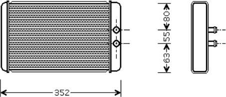 17006265 VAN Wezel radiador de calefacción