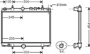 40002234 VAN Wezel radiador refrigeración del motor