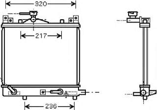 Radiador refrigeración del motor 7405082 Polcar