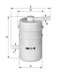 Filtro combustible EFF525020 Open Parts