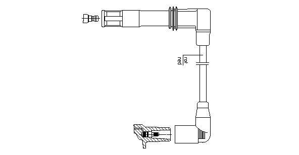 Cable de encendido, cilindro №4 036905430L VAG