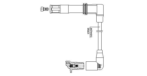 Cable de encendido, cilindro №4 036905430AE VAG/Skoda