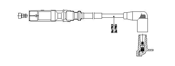 Cable de encendido, cilindro №2 06B905433A VAG/Audi