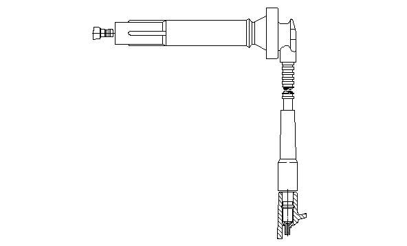 Cable de encendido, cilindro №2, 4 3A59E57 Bremi