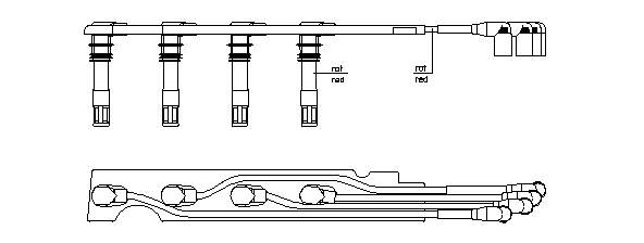 968F100 Bremi juego de cables de encendido