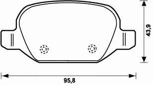 573014B Jurid/Bendix pastillas de freno traseras